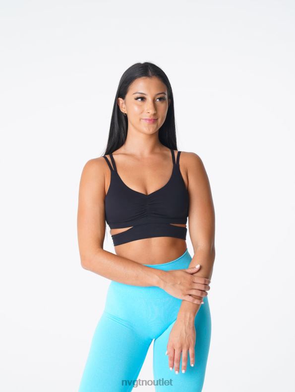 Fitness NVGTN Dreh-BH Schwarz Frauen 86ZJB98