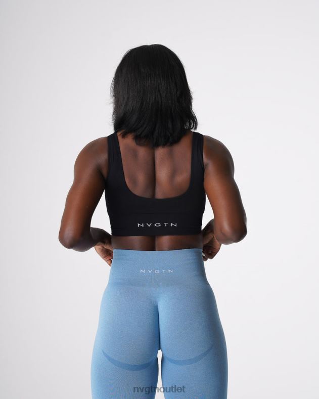 Fitness NVGTN Erhöhen Sie den nahtlosen BH Schwarz Frauen 86ZJB68
