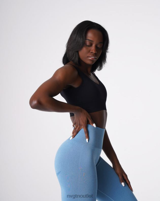 Fitness NVGTN Erhöhen Sie den nahtlosen BH Schwarz Frauen 86ZJB68