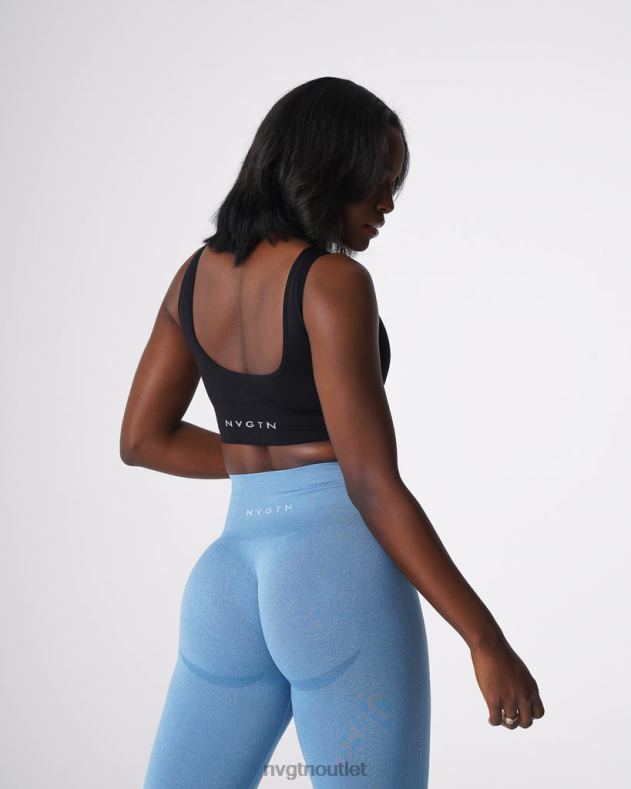 Fitness NVGTN Erhöhen Sie den nahtlosen BH Schwarz Frauen 86ZJB68