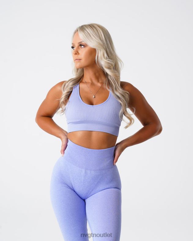 Fitness NVGTN Galaxie gerippter nahtloser BH Immergrün Frauen 86ZJB61