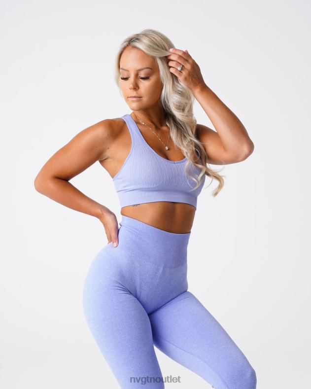 Fitness NVGTN Galaxie gerippter nahtloser BH Immergrün Frauen 86ZJB61