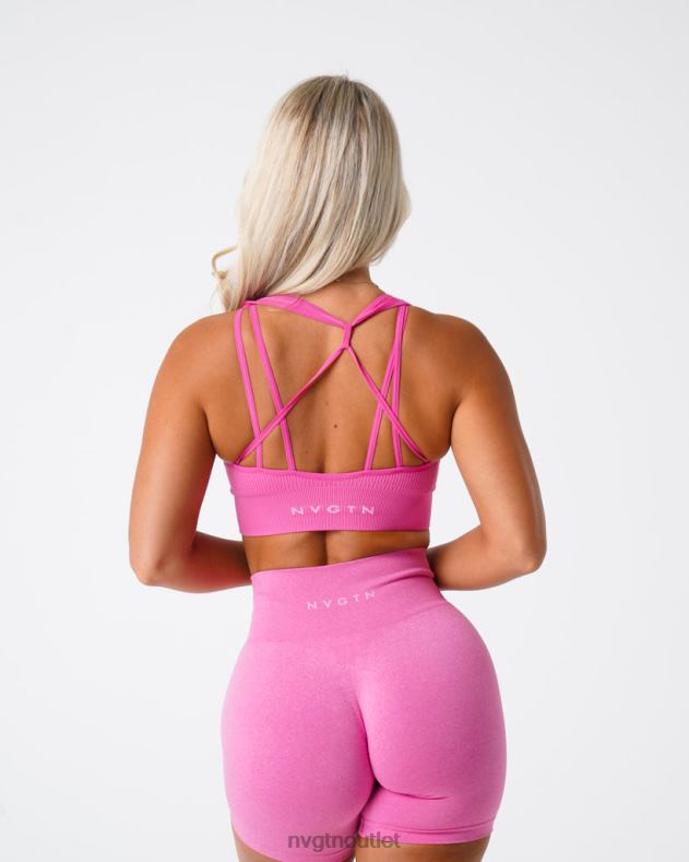 Fitness NVGTN Galaxie gerippter nahtloser BH Kaugummi rosa Frauen 86ZJB62