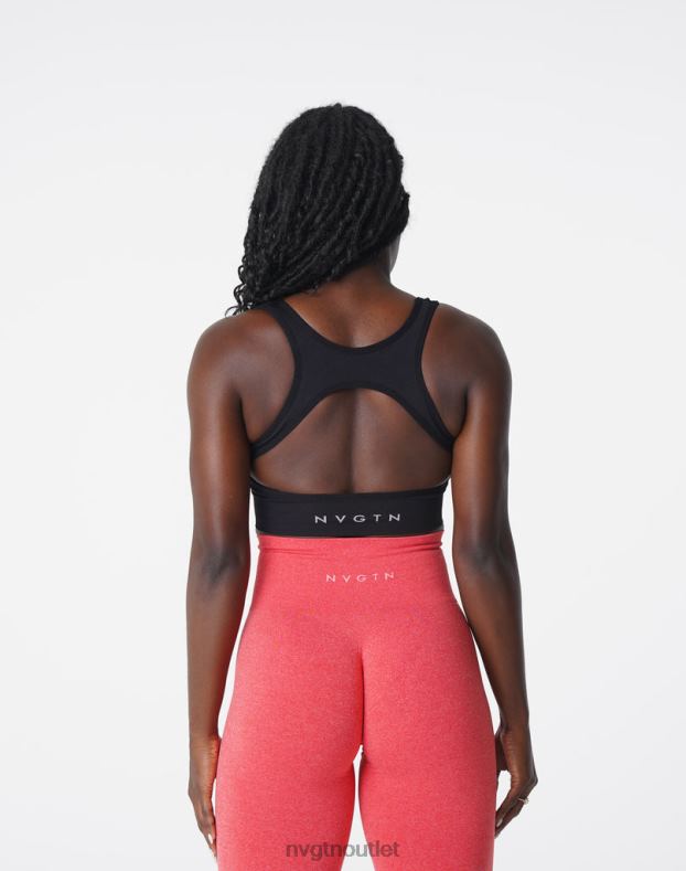 Fitness NVGTN Nahtloser Eclipse-BH Schwarz Frauen 86ZJB107