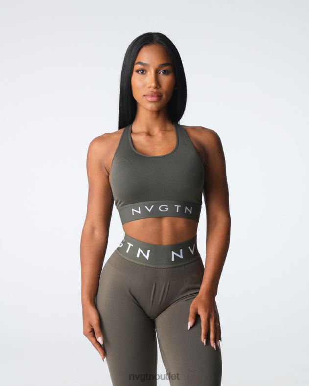 Fitness NVGTN Nahtloser Legacy-Sport-BH Olive Frauen 86ZJB23