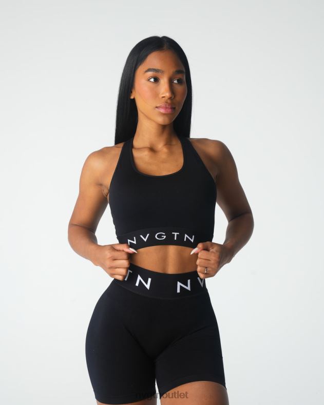 Fitness NVGTN Nahtloser Legacy-Sport-BH Schwarz Frauen 86ZJB21