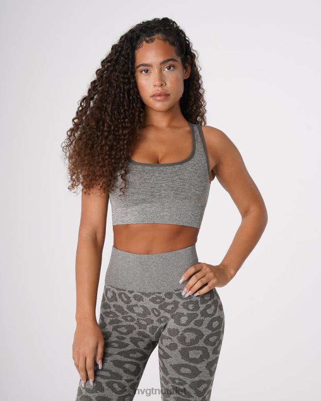 Fitness NVGTN Nahtloser Leoparden-Eclipse-BH Khakigrün Frauen 86ZJB219