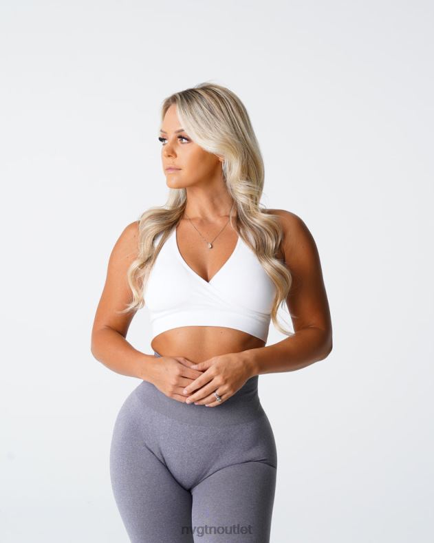 Fitness NVGTN Nahtloser Verfolgungs-BH Weiß Frauen 86ZJB198