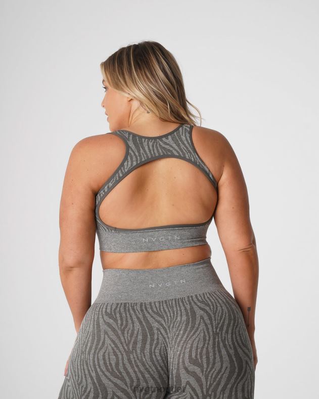 Fitness NVGTN Nahtloser Zebra-Eclipse-BH Khakigrün Frauen 86ZJB220