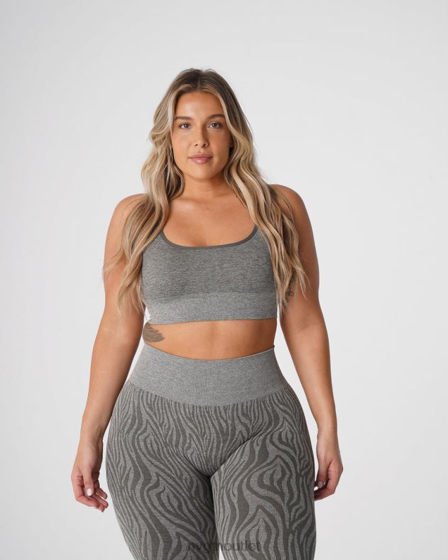 Fitness NVGTN Nahtloser Zebra-Eclipse-BH Khakigrün Frauen 86ZJB220