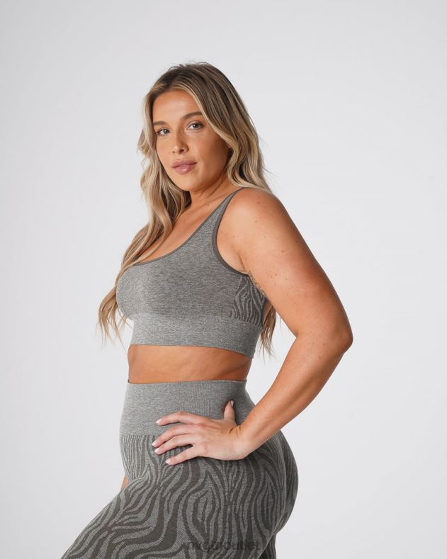 Fitness NVGTN Nahtloser Zebra-Eclipse-BH Khakigrün Frauen 86ZJB220