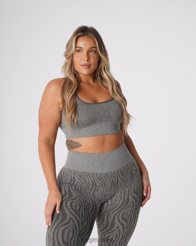 Fitness NVGTN Nahtloser Zebra-Eclipse-BH Khakigrün Frauen 86ZJB220
