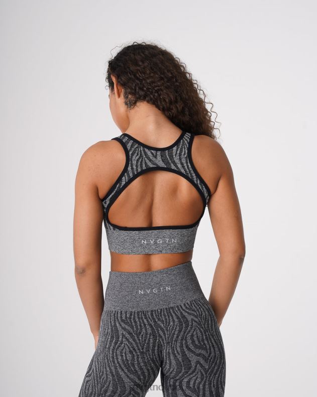 Fitness NVGTN Nahtloser Zebra-Eclipse-BH schwarz gesprenkelt Frauen 86ZJB214