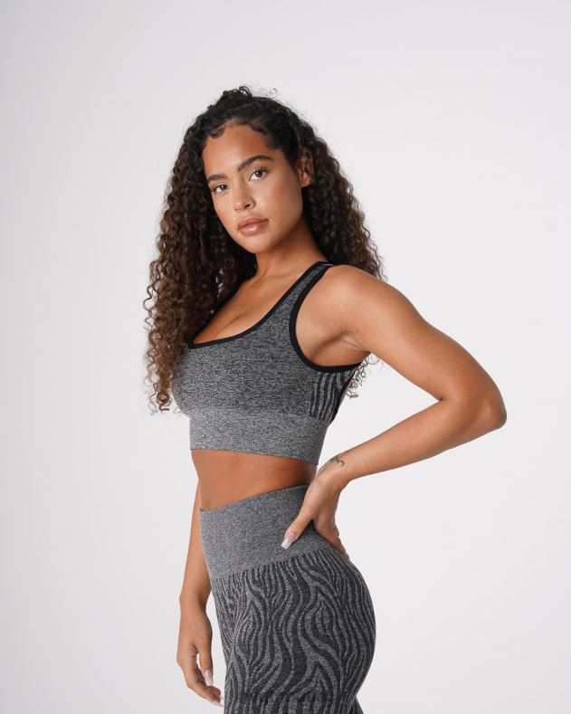 Fitness NVGTN Nahtloser Zebra-Eclipse-BH schwarz gesprenkelt Frauen 86ZJB214