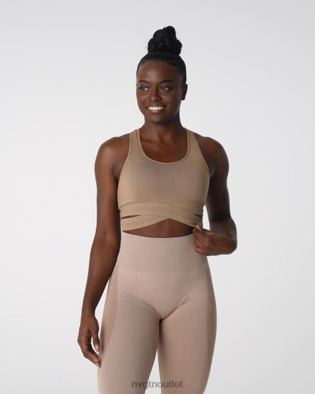 Fitness NVGTN Nahtloses BH-Oberteil formen Beige Frauen 86ZJB145