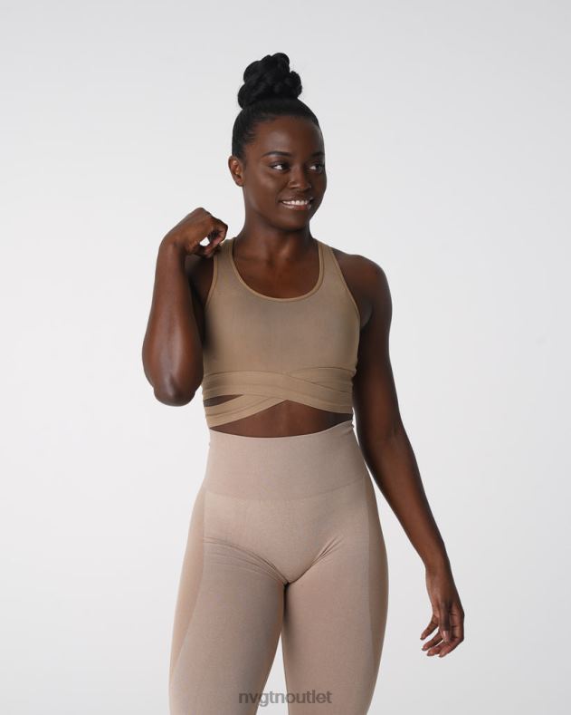 Fitness NVGTN Nahtloses BH-Oberteil formen Beige Frauen 86ZJB145