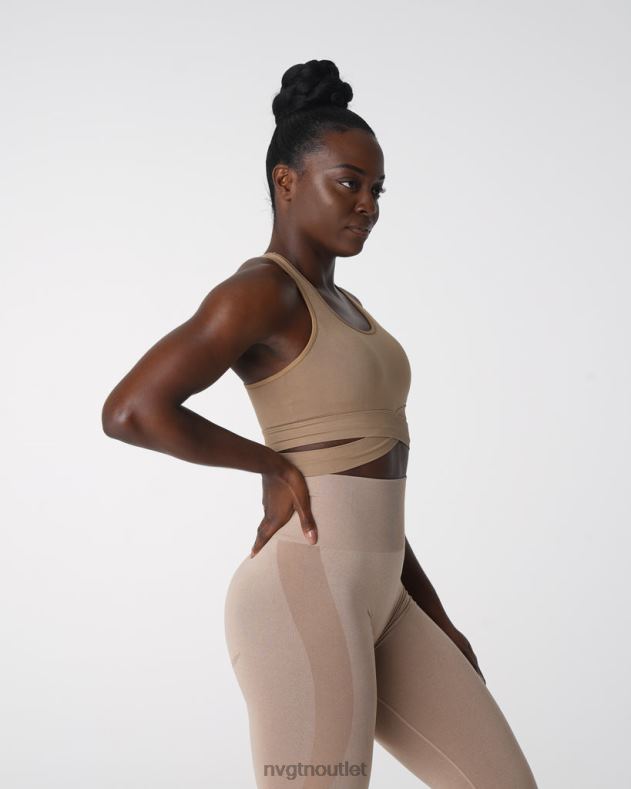 Fitness NVGTN Nahtloses BH-Oberteil formen Beige Frauen 86ZJB145