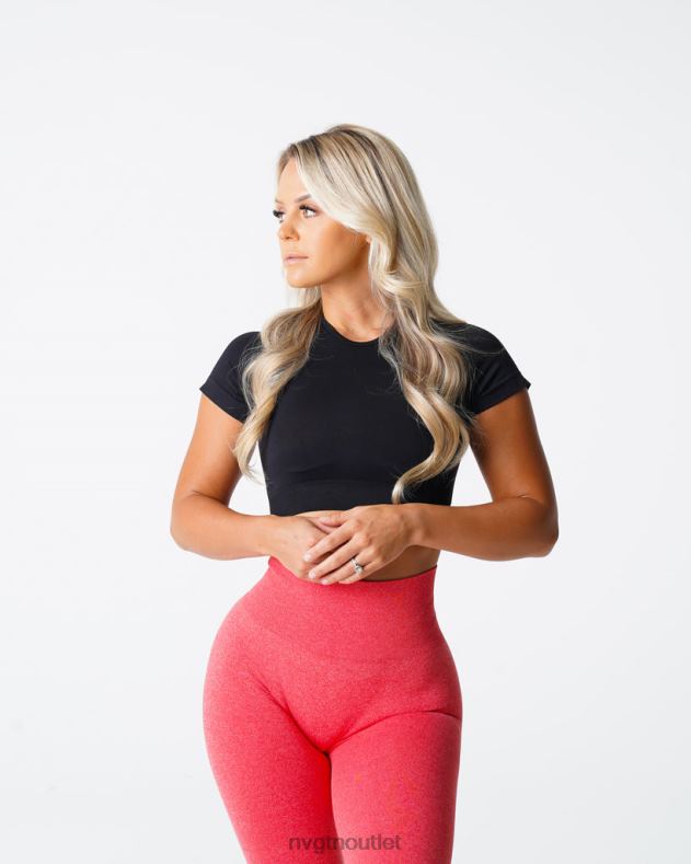 Fitness NVGTN Nahtloses Vortex-BH-Oberteil Schwarz Frauen 86ZJB71