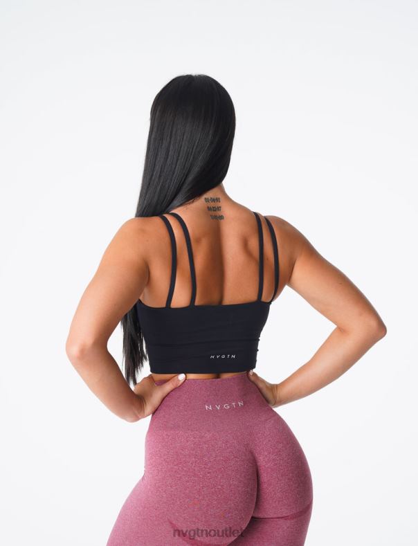 Fitness NVGTN Poise-BH-Oberteil Schwarz Frauen 86ZJB105