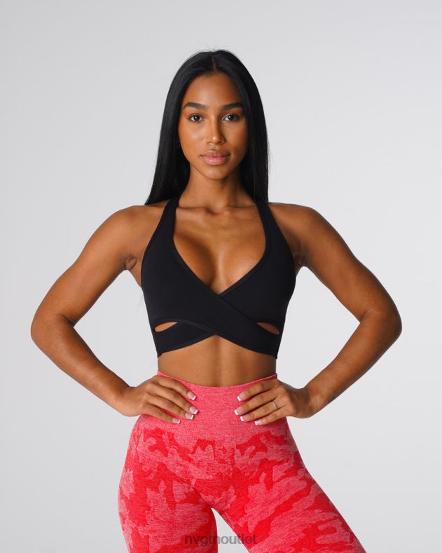 Fitness NVGTN Strahlender BH Schwarz Frauen 86ZJB133