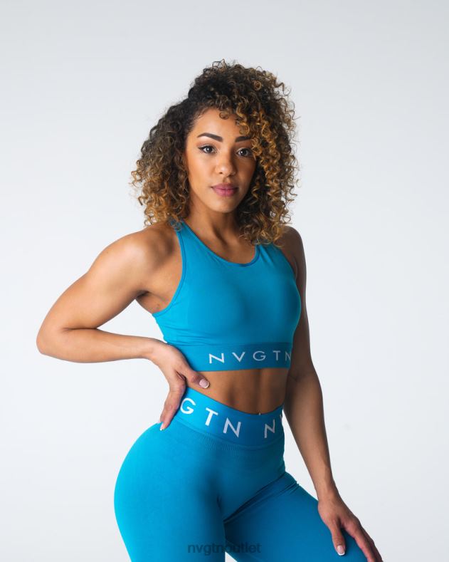 Fitness NVGTN Trilogy Sport nahtloser BH Lagune Frauen 86ZJB35