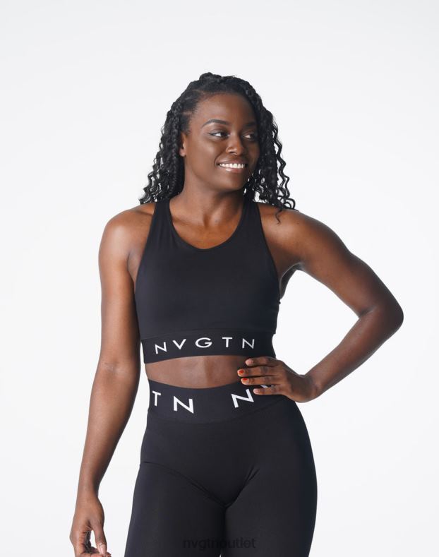 Fitness NVGTN Trilogy Sport nahtloser BH Schwarz Frauen 86ZJB132