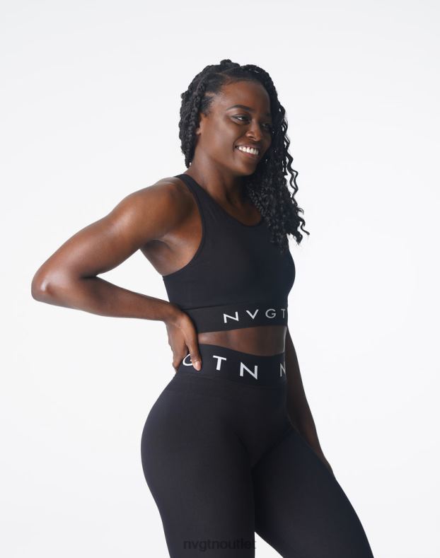 Fitness NVGTN Trilogy Sport nahtloser BH Schwarz Frauen 86ZJB132