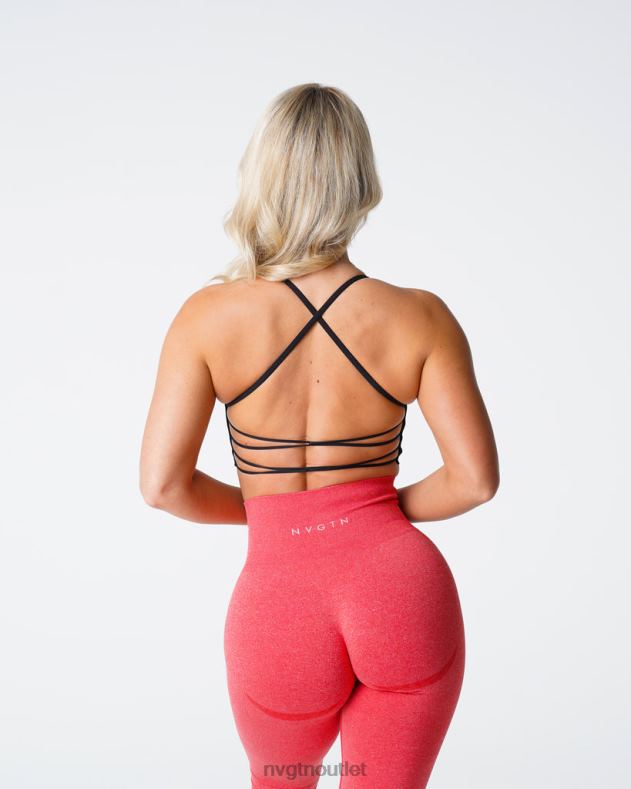 Fitness NVGTN Unbesiegbarer nahtloser BH Schwarz Frauen 86ZJB25
