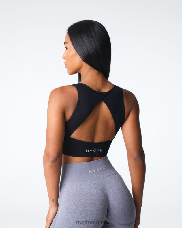 Fitness NVGTN empower nahtloser BH Schwarz Frauen 86ZJB1