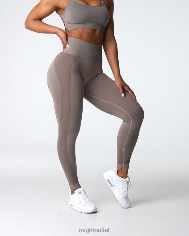 Fitness NVGTN Kontur 2.0 nahtlose Leggings Taupe Frauen 86ZJB491