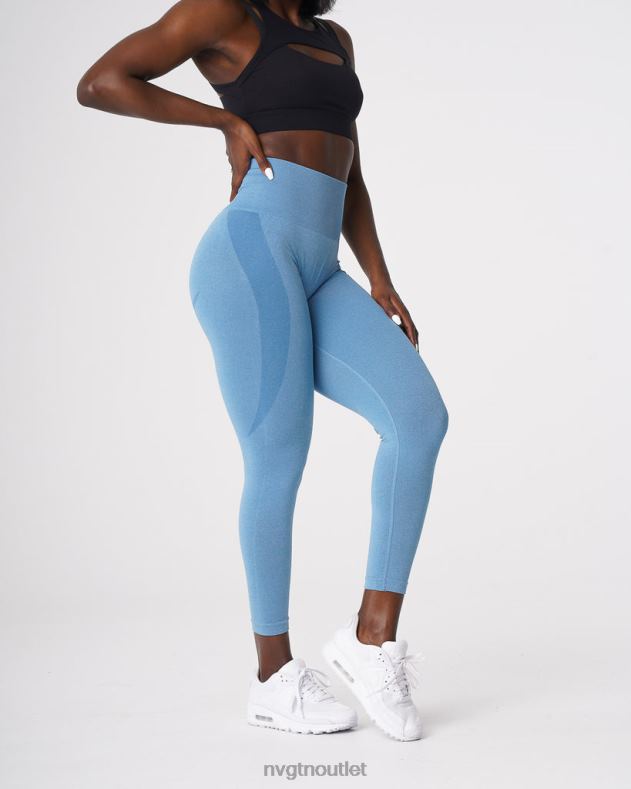 Fitness NVGTN Konturnahtlose Leggings Himmelblau Frauen 86ZJB519