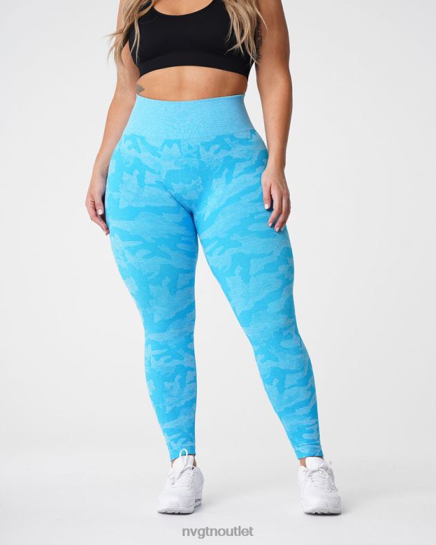 Fitness NVGTN Nahtlose Camo-Leggings Karibik Frauen 86ZJB666