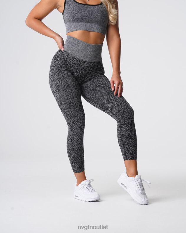 Fitness NVGTN Nahtlose Leggings aus Schlangenleder schwarz gesprenkelt Frauen 86ZJB678