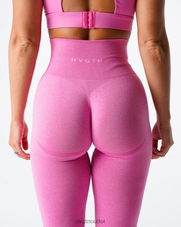 Fitness NVGTN Nahtlose Leggings mit Kurven Kaugummi rosa Frauen 86ZJB627