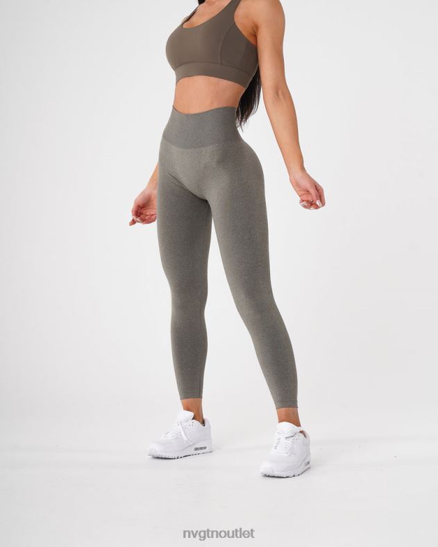 Fitness NVGTN Nahtlose Leggings mit Kurven Khakigrün Frauen 86ZJB628