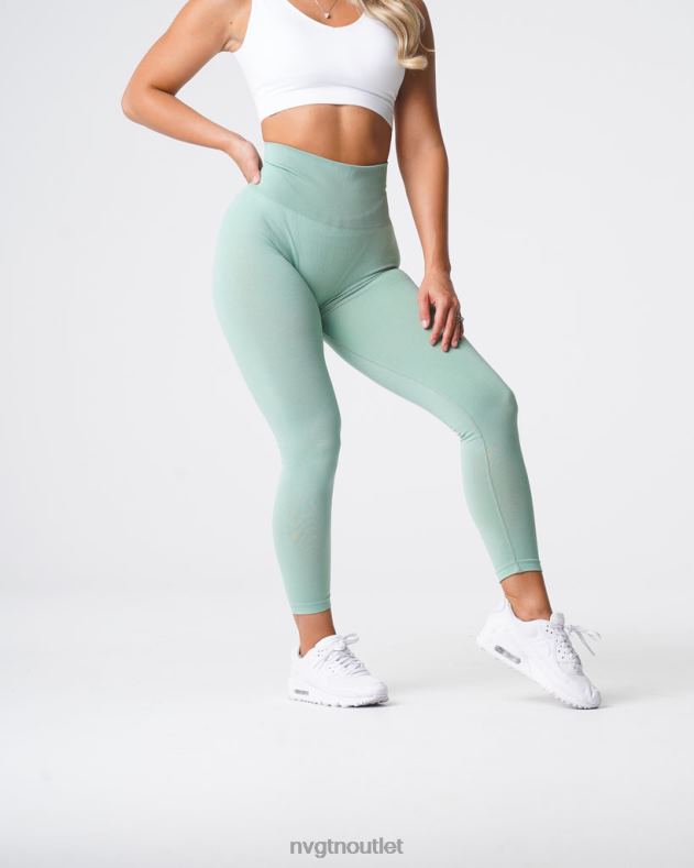 Fitness NVGTN Nahtlose Leggings mit Kurven Salbeigrün Frauen 86ZJB631