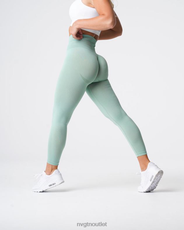 Fitness NVGTN Nahtlose Leggings mit Kurven Salbeigrün Frauen 86ZJB631
