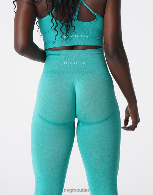 Fitness NVGTN Nahtlose Leggings mit Kurven Türkis Frauen 86ZJB625