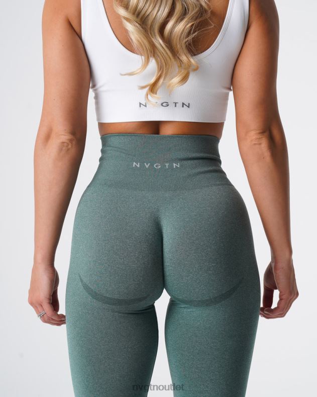 Fitness NVGTN Nahtlose Leggings mit Kurven Waldgrün Frauen 86ZJB613