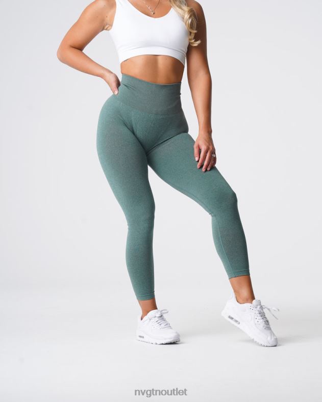 Fitness NVGTN Nahtlose Leggings mit Kurven Waldgrün Frauen 86ZJB613