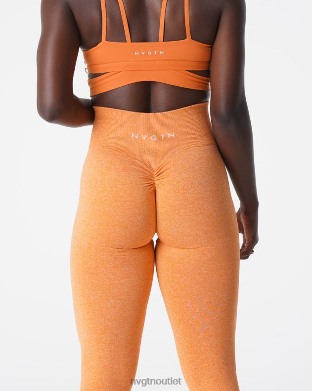 Fitness NVGTN Nahtlose Scrunch-Leggings Sonnenuntergang orange Frauen 86ZJB645