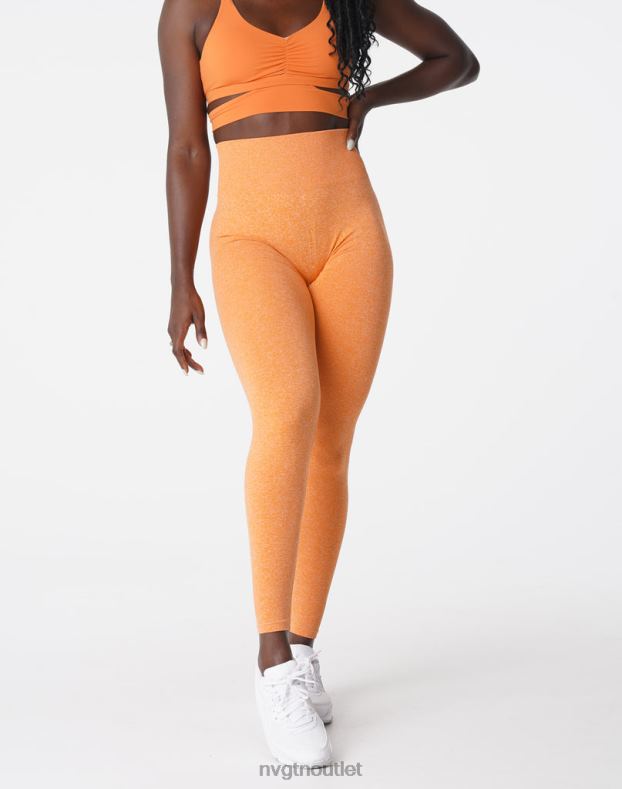 Fitness NVGTN Nahtlose Scrunch-Leggings Sonnenuntergang orange Frauen 86ZJB645
