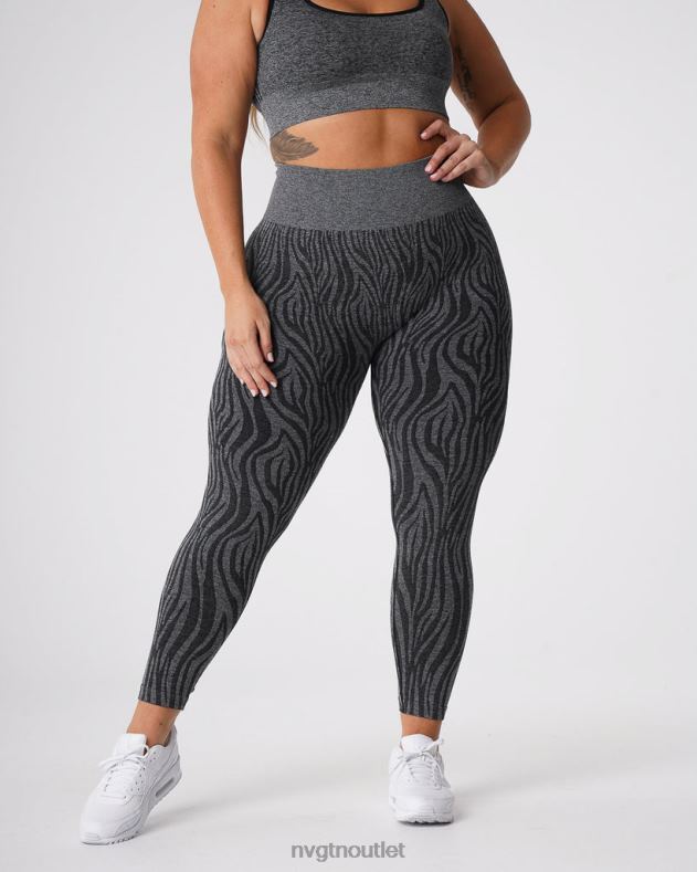 Fitness NVGTN Nahtlose Zebra-Leggings schwarz gesprenkelt Frauen 86ZJB677