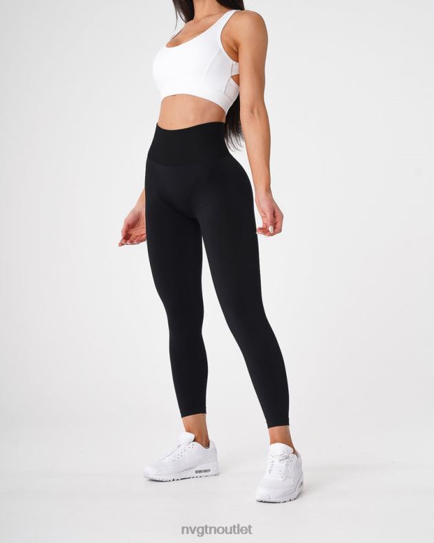 Fitness NVGTN Solide nahtlose Leggings Schwarz Frauen 86ZJB495