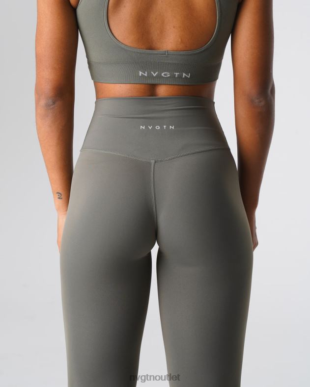 Fitness NVGTN charakteristische 2.0-Leggings Khakigrün Frauen 86ZJB567
