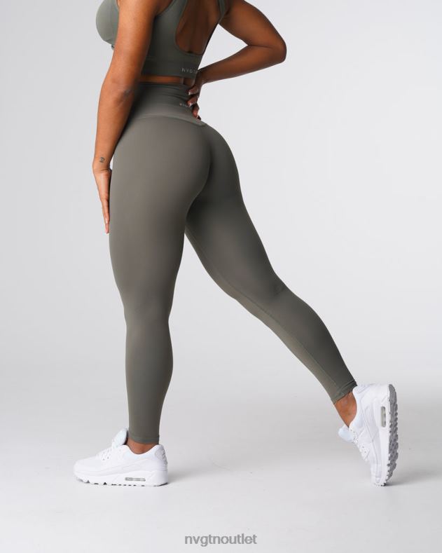 Fitness NVGTN charakteristische 2.0-Leggings Khakigrün Frauen 86ZJB567