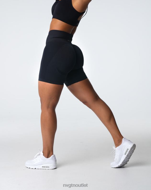 Fitness NVGTN Kontur 2.0 nahtlose Shorts Schwarz Frauen 86ZJB316