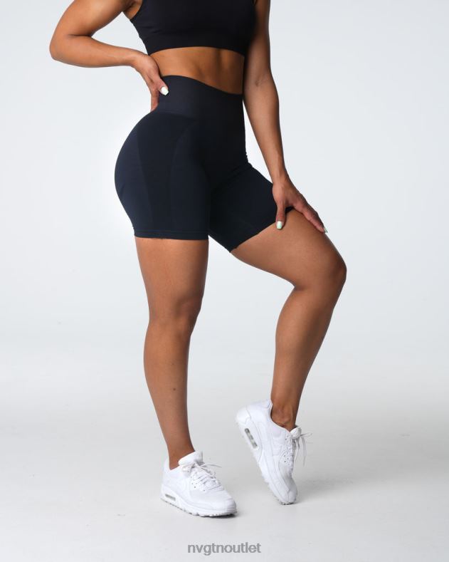Fitness NVGTN Kontur 2.0 nahtlose Shorts Schwarz Frauen 86ZJB316