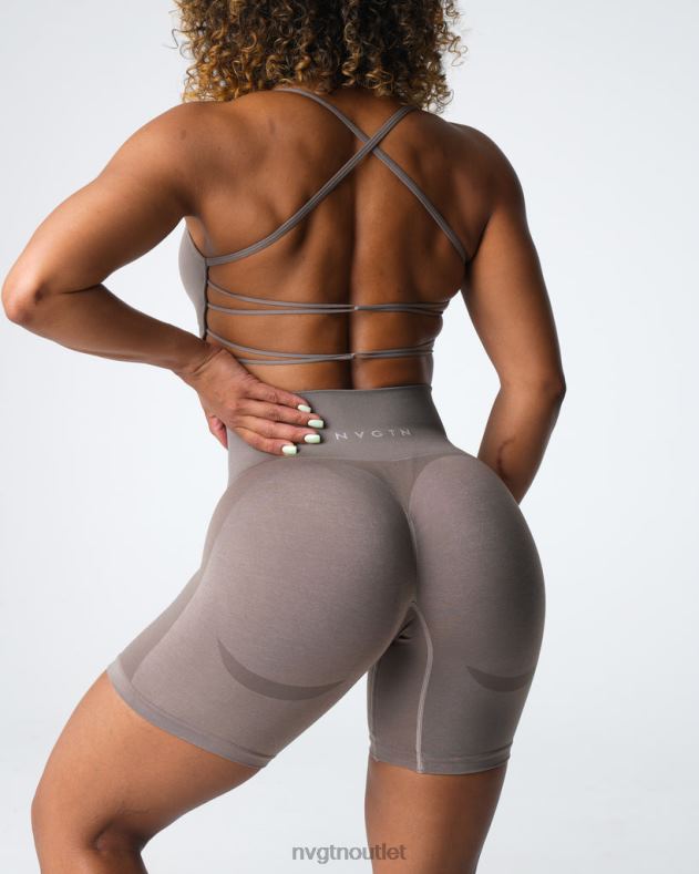 Fitness NVGTN Kontur 2.0 nahtlose Shorts Taupe Frauen 86ZJB320