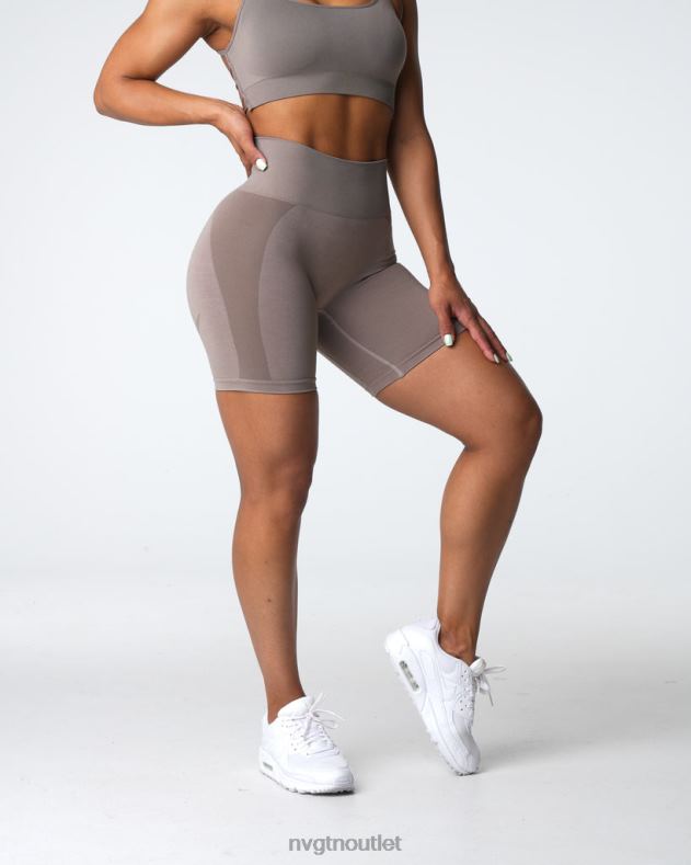 Fitness NVGTN Kontur 2.0 nahtlose Shorts Taupe Frauen 86ZJB320